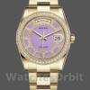 Replica Rolex Day Date 118348 Lavender Jade Carousel Dial Gelbgold 36mm Unisex Replica Uhr, Replica Uhren, Luxuriöse Optik