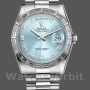 Replica Rolex Day-Date 118366 Ice Blue Dial Diamond Bezel 36mm Unisex Replica Uhr