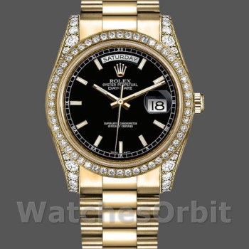 Replica Rolex Day-Date 118388 Black Index Dial 36mm Unisex Replica Uhr