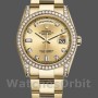 Replica Rolex Day-Date 118388 Diamond Bezel Champagne Dial 36MM Unisex Replica Uhr