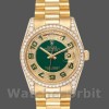 Replica Rolex Day-Date 118388 Gelbgold Grünes Emaille Diamant Zifferblatt 36MM Unisex Replica Uhr Hochwertige Unisex Replica Uhr online kaufen