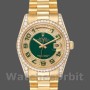 Replica Rolex Day-Date 118388 Gelbgold Grünes Emaille Diamant Zifferblatt 36MM Unisex Replica Uhr