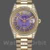 Replica Rolex Day-Date 118388 Gelbgold Lavendel Lila Zifferblatt 36MM Unisex Replica Uhr, Replik, Hochwertige Nachbildung