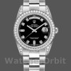 Replica Rolex Day-Date 118389 Diamond Bezel Black Diamond Dial 36MM Unisex Replica Uhr, Replik, Edle Materialien