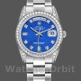 Replica Rolex Day-Date 118389 Diamond Bezel Blue Dial 36MM Unisex Replica Uhr