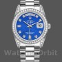 Replica Rolex Day-Date 118389 Diamond Bezel Lapis Lazuli Blue Dial 36MM Unisex Replica Uhr