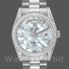 Replica Rolex Day-Date 118389 Diamond Bezel MOP White Dial 36MM Unisex Replica Uhr Stilvolles Accessoire
