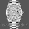 Replica Rolex Day-Date 118389 Weißgold Silber Diamant Zifferblatt 36MM Unisex Replica Uhr Luxuriöse Optik