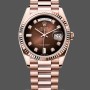 Replica Rolex Day-Date 128235 Everose Gold Brown Ombre Diamond Dial 36MM Unisex Replica Uhr