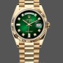 Replica Rolex Day-Date 128238 Fluted Bezel Green Diamond Dial 36MM Unisex Replica Uhr