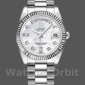 Replica Rolex Day-Date 128239 Weißgold Mother of Pearl Zifferblatt 36MM Unisex Replica Uhr
