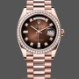 Replica Rolex Day-Date 128345RBR Brown Ombre Dial Everose Gold 36MM Unisex Replica Uhr