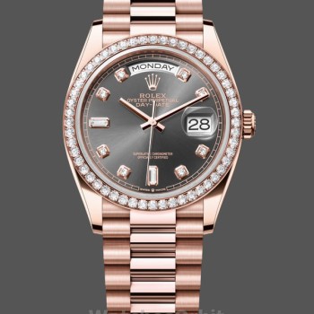 Replica Rolex Day-Date 128345RBR Slate Dial Everose Gold 36MM Unisex Replica Uhr