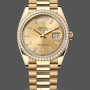 Replica Rolex Day-Date 128348RBR Champagne Index Dial Yellow Gold 36MM Unisex Replica Uhr