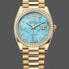 Replica Rolex Day-Date 128348RBR Turquoise Diamond Dial Gelbgold 36MM Unisex Replica Uhr Hochwertige Unisex Replica Uhr online kaufen
