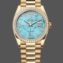 Replica Rolex Day-Date 128348RBR Turquoise Diamond Dial Gelbgold 36MM Unisex Replica Uhr
