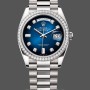 Replica Rolex Day-Date 128349RBR 0010 Blue Ombre Dial Diamond Bezel 36MM Unisex Replica Uhr