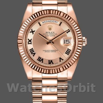 Replica Rolex Day-Date 218235 Konzentrischer Kreis Champagner Zifferblatt Roségold 41MM Herren Replica Uhr