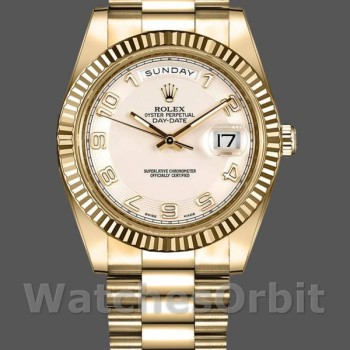 Replica Rolex Day-Date 218238 Ivory Dial Gelbgold 41MM Herren Replica Uhr