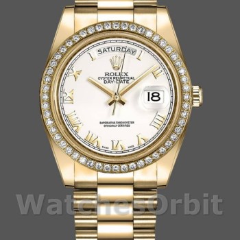 Replica Rolex Day-Date 218348 Weißes römisches Zifferblatt 41MM Herren Replica Uhr