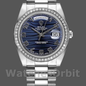 Replica Rolex Day-Date 218349 Wave Blue Dial 41MM Herren Replica Uhr