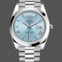 Replica Rolex Day-Date 228206 Ice Blue Quadrant Dial Platinum 40MM Herren Replica Uhr