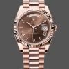 Replica Rolex Day-Date 228235 Chocolate Brown Dial Fluted Bezel 40mm Herren Replica Uhr Exklusive Herren Replica Uhr online kaufen