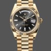 Replica Rolex Day-Date 228238 Black Diamond Dial Fluted Bezel 40mm Herren Replica Uhr Exklusive Herren Replica Uhr online kaufen
