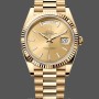 Replica Rolex Day-Date 228238 Champagner Diamant Zifferblatt Geriffelte Lünette 40mm Herren Replica Uhr