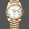 Replica Rolex Day-Date 228238 Weißes römisches Zifferblatt Geriffelte Lünette 40mm Herren Replica Uhr Exklusive Herren Replica Uhr online kaufen