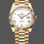 Replica Rolex Day-Date 228238 Weißes römisches Zifferblatt Geriffelte Lünette 40mm Herren Replica Uhr