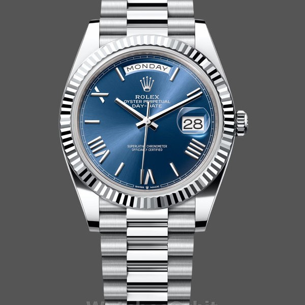 Replica Rolex Day-Date 228239 Blue Roman Dial Fluted Bezel 40mm Herren Replica Uhr Exklusive Herrenuhr Replica online kaufen