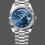 Replica Rolex Day-Date 228239 Blue Roman Dial Fluted Bezel 40mm Herren Replica Uhr