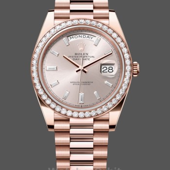 Replica Rolex Day-Date 228345RBR 0007 Sundust Diamond Dial Diamond Bezel 40mm Herren Replica Uhr