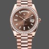 Replica Rolex Day-Date 228345RBR Chocolate Brown Diamond Dial Diamond Bezel 40mm Herren Replica Uhr Klassisches Design