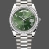 Replica Rolex Day-Date 228349RBR Green Roman Dial Diamond Bezel 40mm Herren Replica Uhr Kompromisslose Präzision
