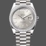 Replica Rolex Day-Date 228349RBR Silver Dial Diamond Bezel 40mm Herren Replica Uhr