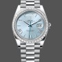 Replica Rolex Day-Date 228396TBR 0030 Ice Blue Dial Platinum Diamond Bezel 40mm Herren Replica Uhr