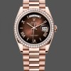 Replica Rolex Day Date 36 Everose Gold Diamond Bezel m128345rbr 0075 Edle Materialien