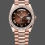 Replica Rolex Day Date 36 Everose Gold Diamond Bezel m128345rbr 0075