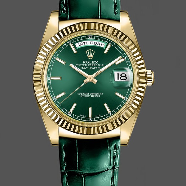 Replica Rolex Day Date 36 Green Dial Solid 18k Yellow Gold 118138 0003 Elegantes Design
