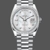 Replica Rolex Day Date 36 Mother of Pearl Dial Diamond Bezel Platinum President m128396tbr 0005 Klassisches Design
