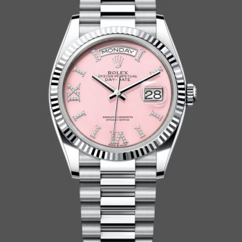 Replica Rolex Day Date 36 Pink Roman m128236 0006