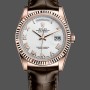 Replica Rolex Day Date 36 White Dial 118135 0064 Brown Leather Uhr