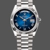 Replica Rolex Day Date 36 Weißgold Blau Ombre Zifferblatt M128236 0020 Elegantes Design