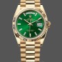 Replica Rolex Day Date 36 Gelbgold Automatik Grün Diamant Zifferblatt M128238 0130
