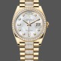 Replica Rolex Day Date 36 Gelbgold Diamant Lünette MOP Zifferblatt m128348rbr 0019