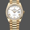 Replica Rolex Day Date 36 Gelbgold m128348rbr 0064 Weißes Zifferblatt Luxuriöse Optik