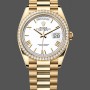 Replica Rolex Day Date 36 Gelbgold m128348rbr 0064 Weißes Zifferblatt