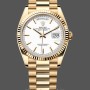 Replica Rolex Day-Date 36MM 128238 0081 Fluted Bezel White Index Dial Unisex Replica Uhr